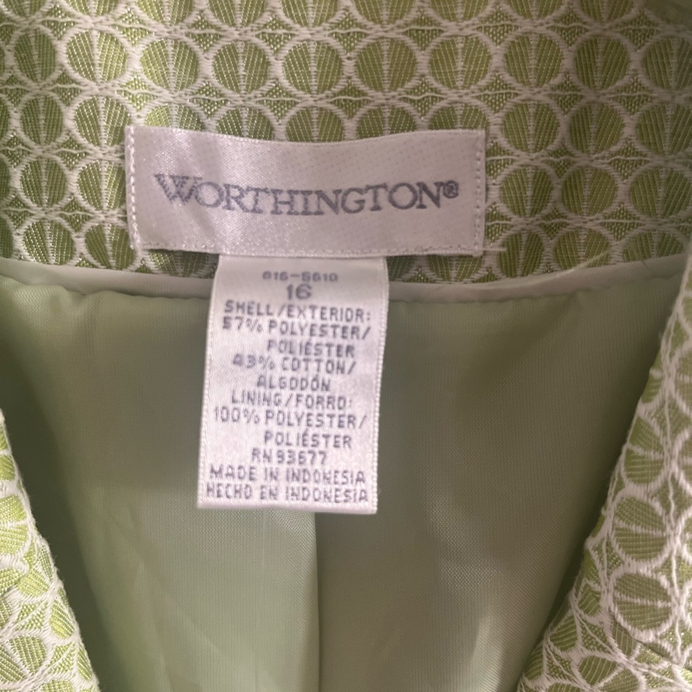 Worthington Light Green Trench Coat - Picture 4 of 5